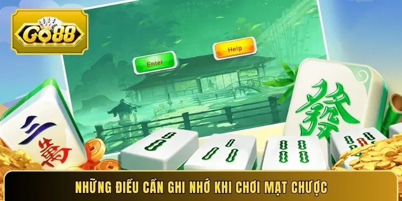 Những điều cần ghi nhớ khi chơi mạt chược