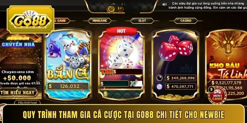 Quy trình tham gia cá cược tại Go88 chi tiết cho newbie